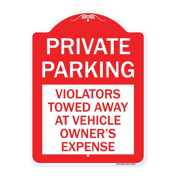 Private Parking Violators Towed Away at Vehicle Owners Expense, A-DES-RW-1824-23259